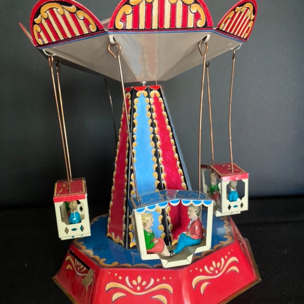 Vintage German Tin Toy Carousel
